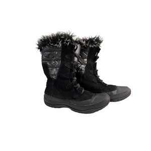 The North Face Nuptse Purna Women Sz 7 Black Mid Winter 620179 Boot‎ 200 Grams